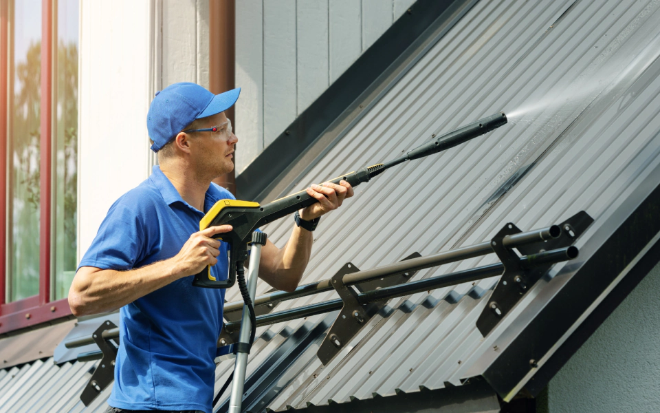 Powerwash roof